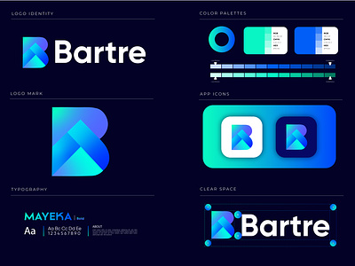 Bartre Modern Technology Logo | B Letter Logo app b letter logo b luxury logo b minimal logo b tech logo b technology logo b unique logo bartre modern logo branding design graphic design illustration logo minimal logo modern logo tech logo ui