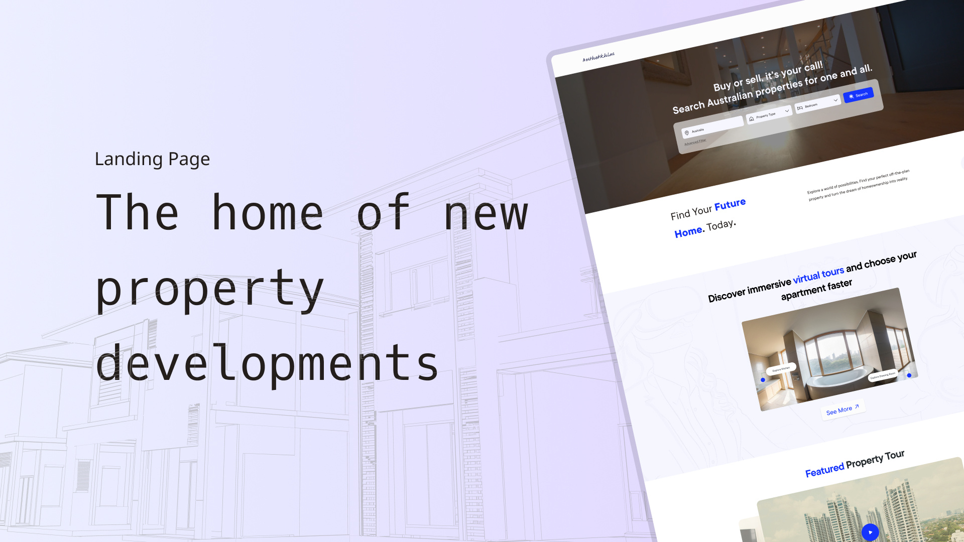 Apartment Development Website Redesign branding creative showcase dashboard design illustration landing page real estate saas ui