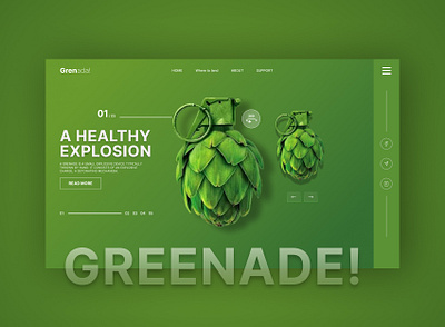 Grenade website Concept, UIUX, Website designe animation branding design ecommerce graphic design illustration landing page logo ui uiux website website designing