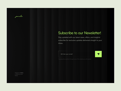 Janela - Newsletter Subscription Section layout newsletter ui ui ux ux web webdesign