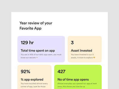 Bento Grid - Year Review bento bentogrid design email template review spotify yearreview