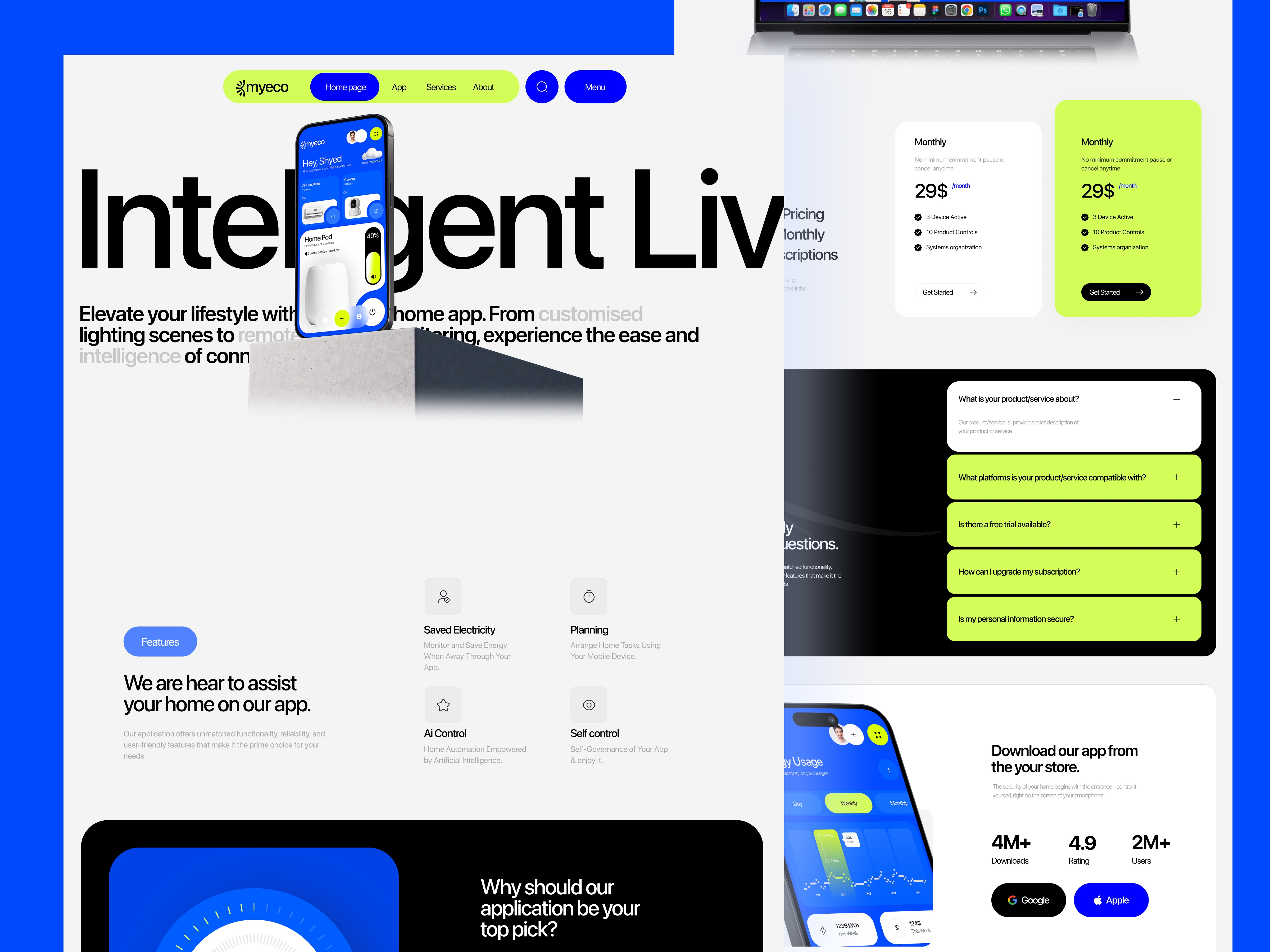 MyEco- Branding & UIUX Design app branding branding design shyed smarthome smarthome app smarthome website ui shyed web web design website website design