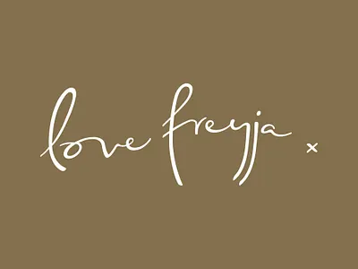Love Freyja bohemian branding fashion fashion label gypsy lettering typography