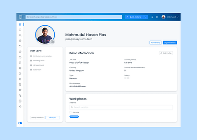 Profile Page Concept - iMS Systems 2024 trend 2024trending account application design ims login organization partnership profile profile ui saas ui user user experience user flow user interface ux web application web portal