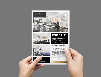 For Sale Flyer annual report brochure company profile design flyer photoshop proposal real estate real estate flyer