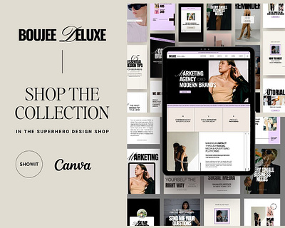 Showit Sales Page Template Boujee landing page sales funnel sales page sales page template showit showit sales page
