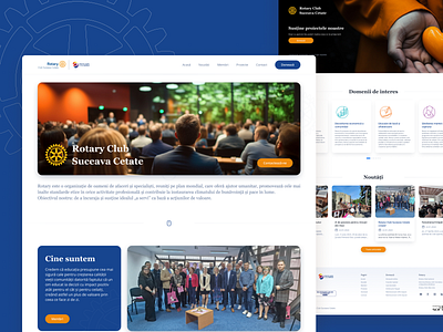 Landing page - Rotary Club Suceava Cetate charity clean donation figma landing page webdesign