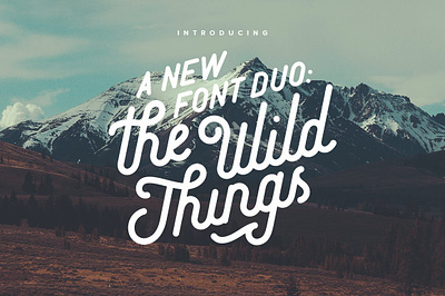 The Wild Things alternates bold calligraphy characters craft cursive glyphs handmade italic lettering multilingual retro script swash the wild things typography vintage
