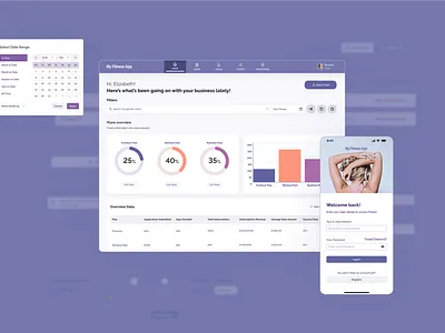 My Fitness App – Product Design UI admin panel b2b2c b2c branding dashboard fitness mobile app ui