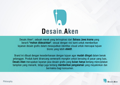 Philosophy of Desain.Aken 3d animation branding graphic design logo motion graphics