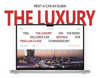 THE LUXURY - Luxury Car Rental adobe photoshop design figma graphic design ui ux web design