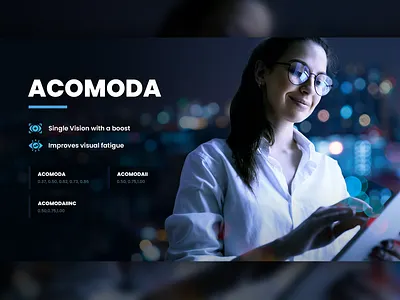 Hero Image Design for a leading company in Ophthalmic Technology adobe photoshop dark theme dark web banner dribbble dribbbleweeklywarmup glasses graphic design hero image image banner modern design uidesign web banner website design