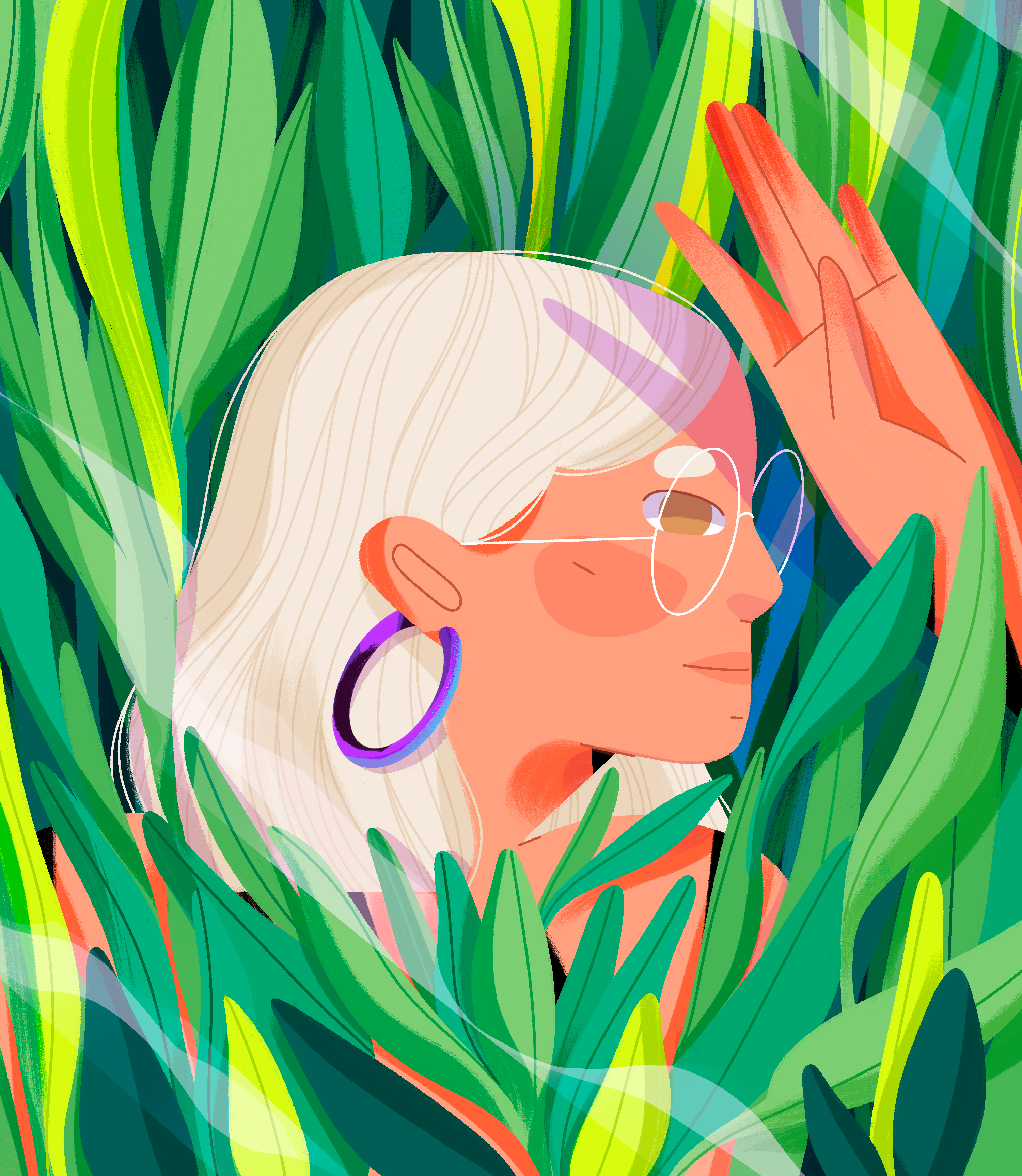 FOREST art illustration design artists creative forest graphic illustration plants woman