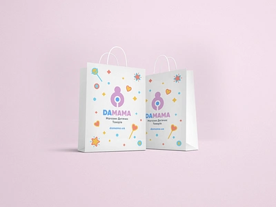 DAMAMA. Brand Identity baby goods store bag brand identity branding design geometric graphic design icon logo identity illustration logo logotype mark minimalist logo online baby store ornaments parent kid care pattern symbol visual identity