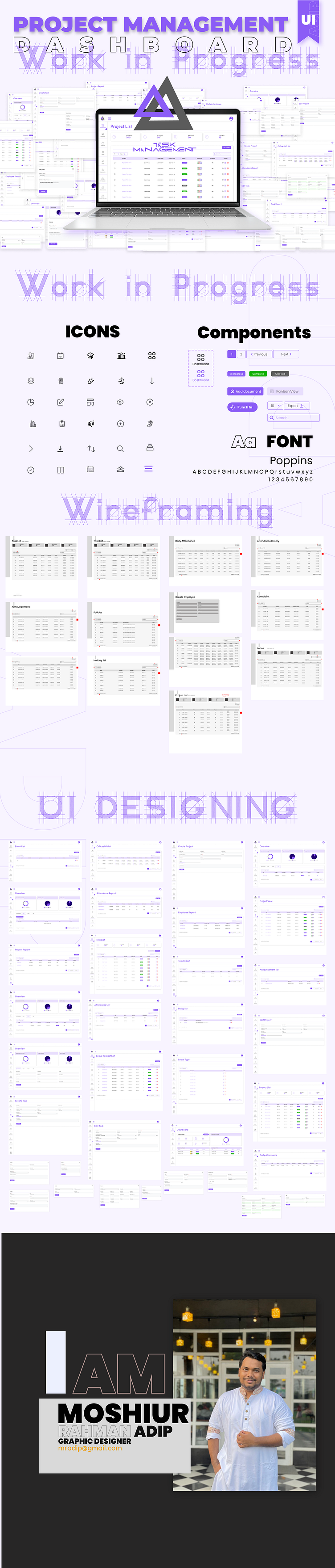 Project Management Dashboard UI/UX Design by Moshiur Rahman Adip on ...