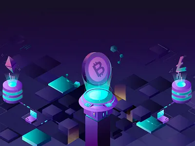 Blockchain operations illustration design illustration