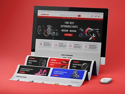 Automobile Parts Web UI/UX Design animation branding graphic design landing page ui ui ux website design website design ideas