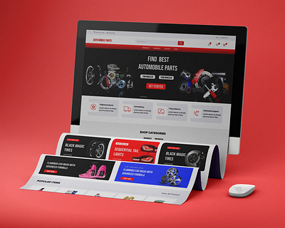 Automobile Parts Web UI/UX Design animation branding graphic design landing page ui ui ux website design website design ideas