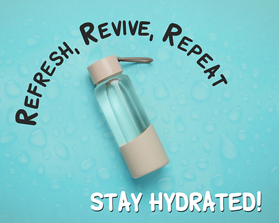 Project Hydrate branding graphic design photoshop simple typography
