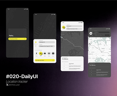 #020DailyUI Location tracker app dailyui delivery design figma gps graphic design illustration interface location location tracker map tracker ui