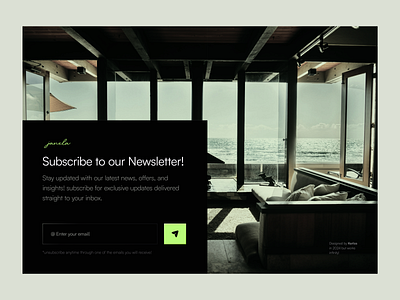Janela - Newsletter Subscription Section #2 layout newsletter section uiux webdesign website