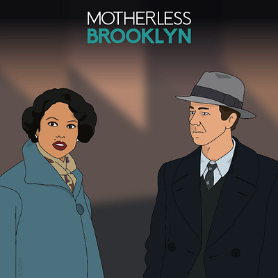 Illustration - Motherless Brooklyn adobe illustrator graphic design illustration motherless brooklyn movie