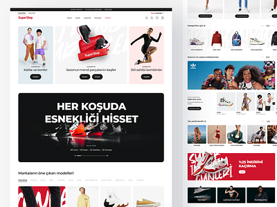 Superstep Websit UI Design design ecommerce shoes sneaker sports superstep typography ui ux webdesign
