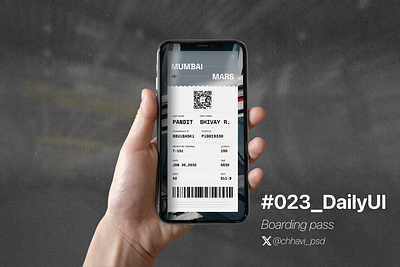 #023_DailyUI Boarding pass airline airplane app boarding boardingpass dailyui design figma flight interface pass space ticket ui