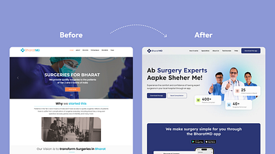 Healthcare Website Redesign dailyui design graphic design healthcare product surgery ui ux webdesign website