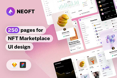 Neo FT - UI Kit For NFT Marketplaces art auction blockchain crypto cryptocurrency dashboard drops market marketplace nft product design rarible saas startup token trading ui ui kit v