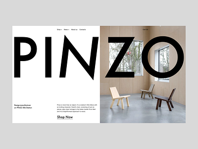 Furniture Pinzo | Ecommerce | Web. ecommerce first screen furniture hero image logo shop store ui ux web design
