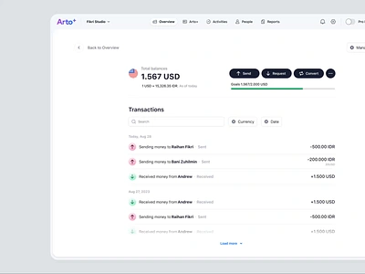 Arto Plus - Send Money Case Study animation app case study financial money transfer product design saas scheduled transfer send money transactions ui ux web design