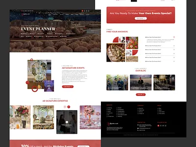 AR SIGNATURE Event Management Landing Page 3d branding graphic design logo ui