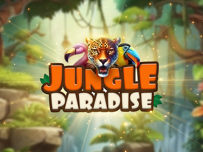 Jungle Paradise_Slot Game Design ai dalle3 design exotic animals graphic design illustration jungleparadise slotgame