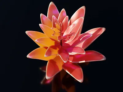 Procedural Bloom system animation blender flower generated geonodes illustration procgen