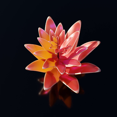Procedural Bloom system animation blender flower generated geonodes illustration procgen