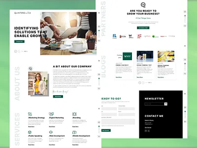 Quintero and co. Consultant Website Design branding graphic design logo ui