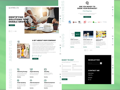 Quintero and co. Consultant Website Design branding graphic design logo ui