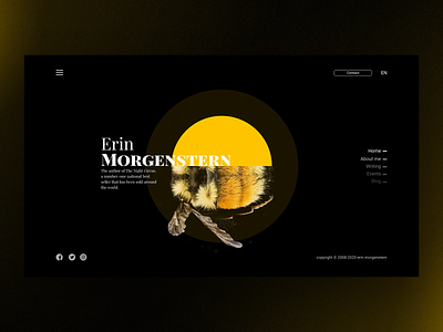Erin Morgenstern Website Design branding design graphic design platform ui uiux web web interface