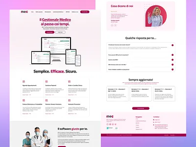 MEG Landing Page Medical CRM System animation branding logo medical ui