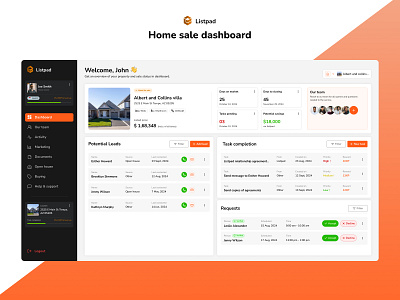 Listpad - Home sale dashboard app design dashboard design design home resale dashboard responsive design ui ui design uiux user experience user experience design user interface user interface design web design web development