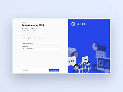 11Meet - Opt-In form button call design system email event form inputs meeting optin product questionnaire schedule scream pixel shadcn startup