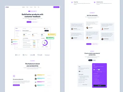 Saas Business Landing Page Design - Block UI block business clean creative cta figma hero section homepage landingpage marketing modern pricing saas testimonial ui ui kit ux website