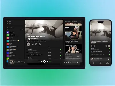 Spotify UI Refresh with Animated Album Canvas 🎧 🖼️ ✨ app concept mobile app music redesign spotify ui uidesign ux