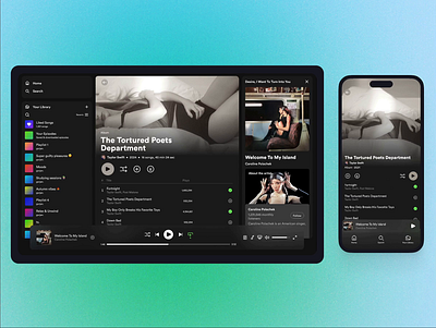 Spotify UI Refresh with Animated Album Canvas 🎧 🖼️ ✨ app concept mobile app music redesign spotify ui uidesign ux