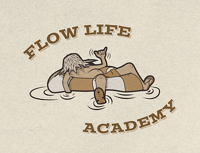 FLOW LIFE ACADEMY branding graphic design illustration logo tshirts vector