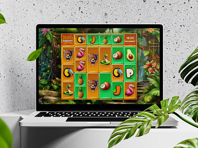 Jungle Paradise - The game experience ai art direction casino dalle3 graphics illustration slot game