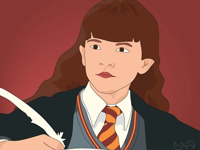 Illustration - Hermione adobe illustrator drawing graphic design gryffindor harry potter hermione hogwarts illustration