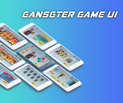 gansgter game ui design 3d animation branding game design game ui gangster graphic design logo mockup motion graphics ui ui design ui ux