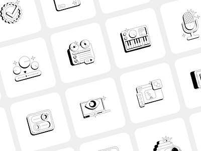 Brutaldy Illustration pack brutalism design icon iconpack illustration illustrations neo brutalism ui